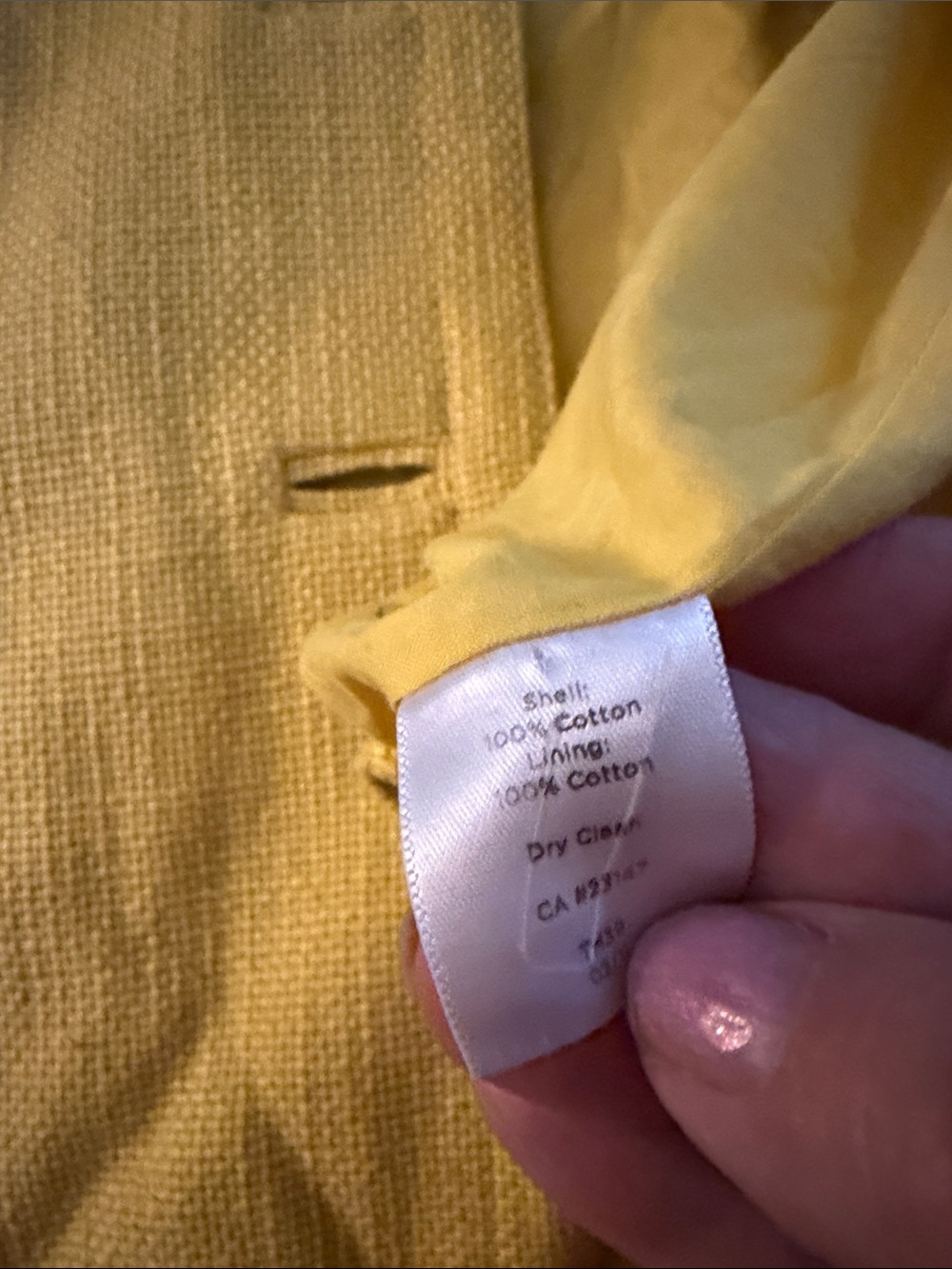 Talbots Bright Yellow Textured Button-Front Jacket - Picture 3 of 6